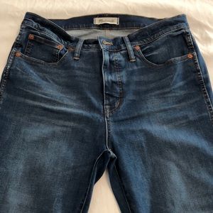 High-rise skinny Madewell jeans.